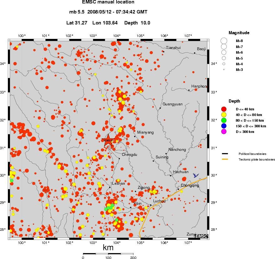 regional historical seismicity