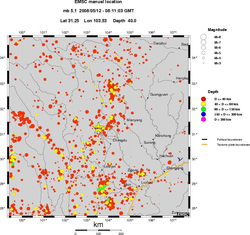 regional historical seismicity
