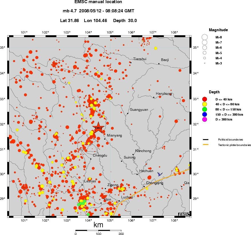 regional historical seismicity