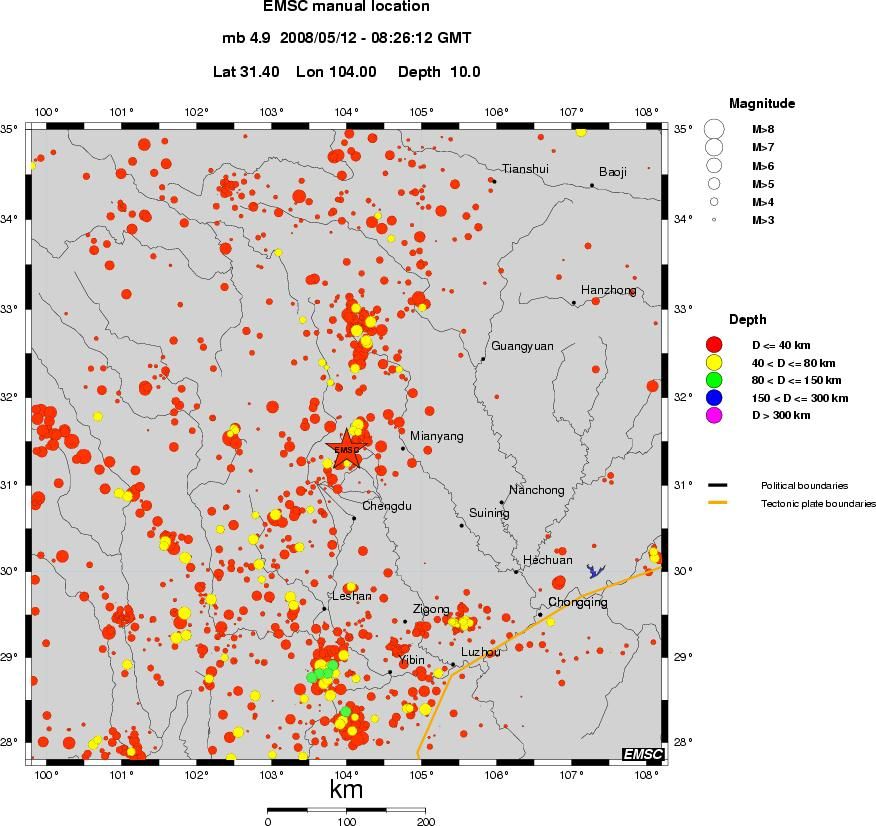 regional historical seismicity