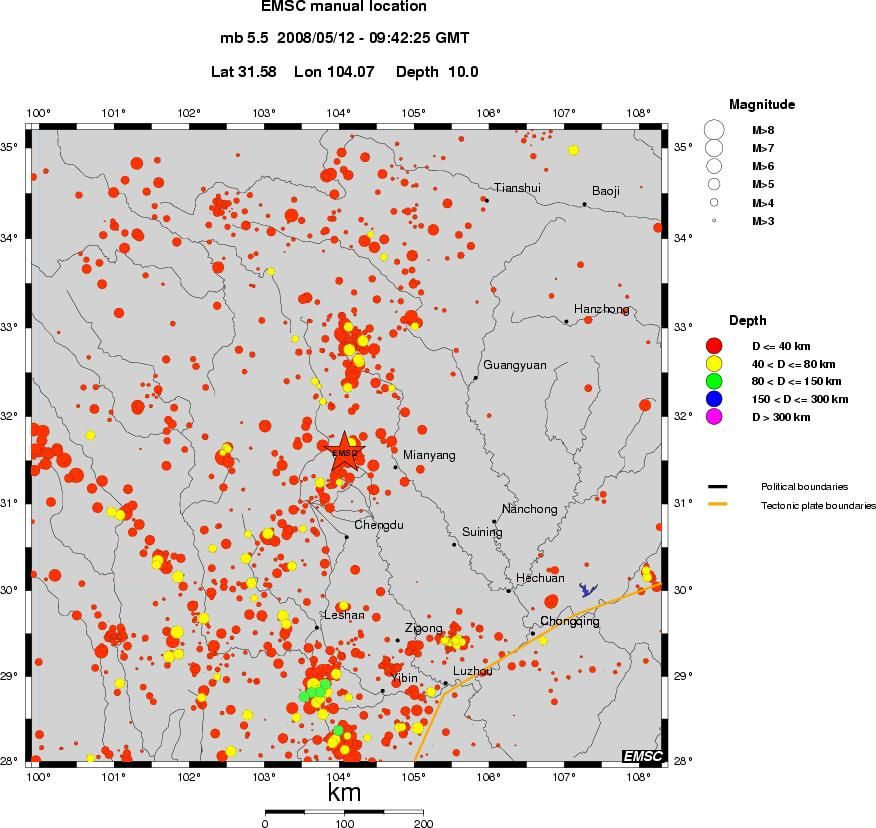 regional historical seismicity
