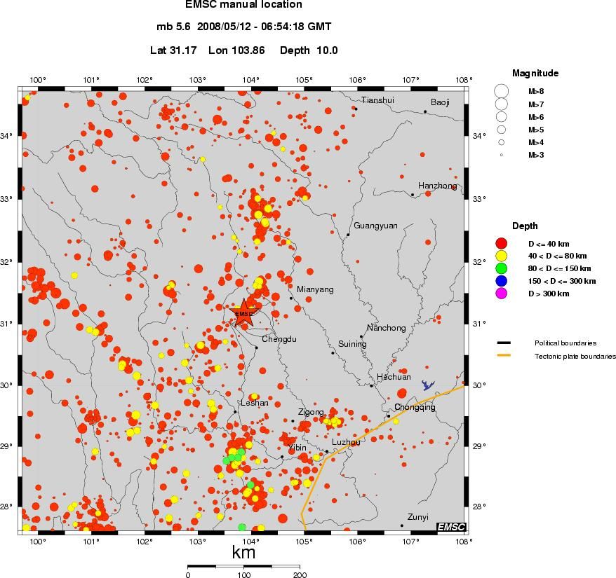 regional historical seismicity