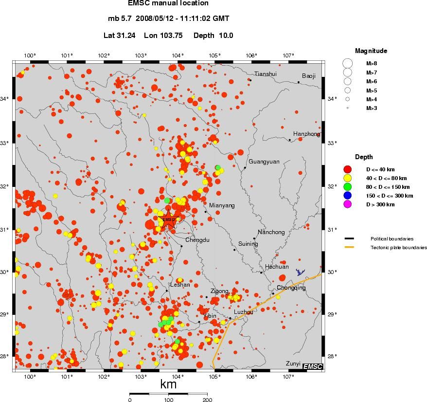 regional historical seismicity