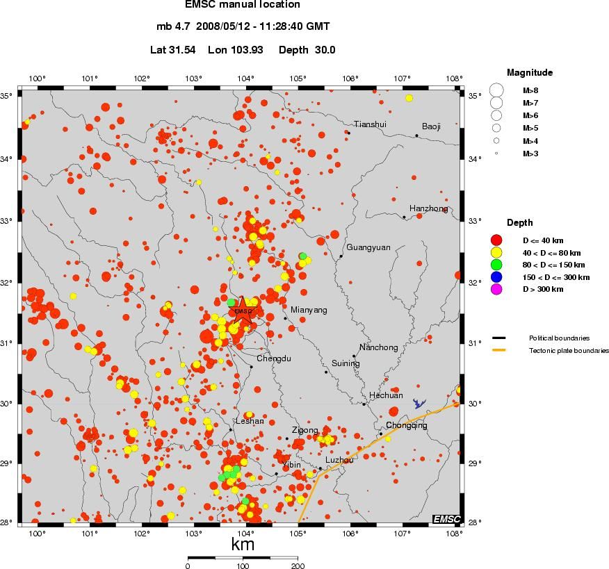 regional historical seismicity