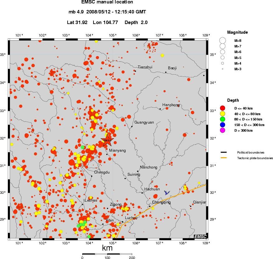 regional historical seismicity