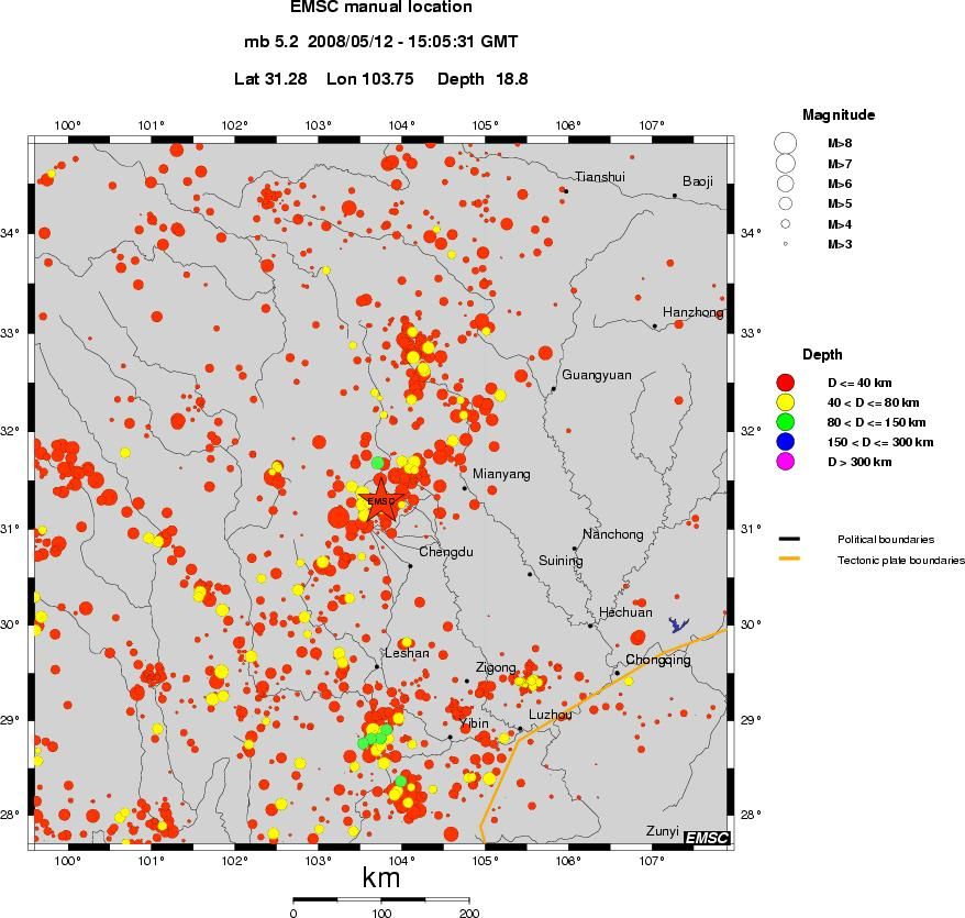 regional historical seismicity