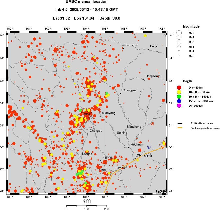 regional historical seismicity