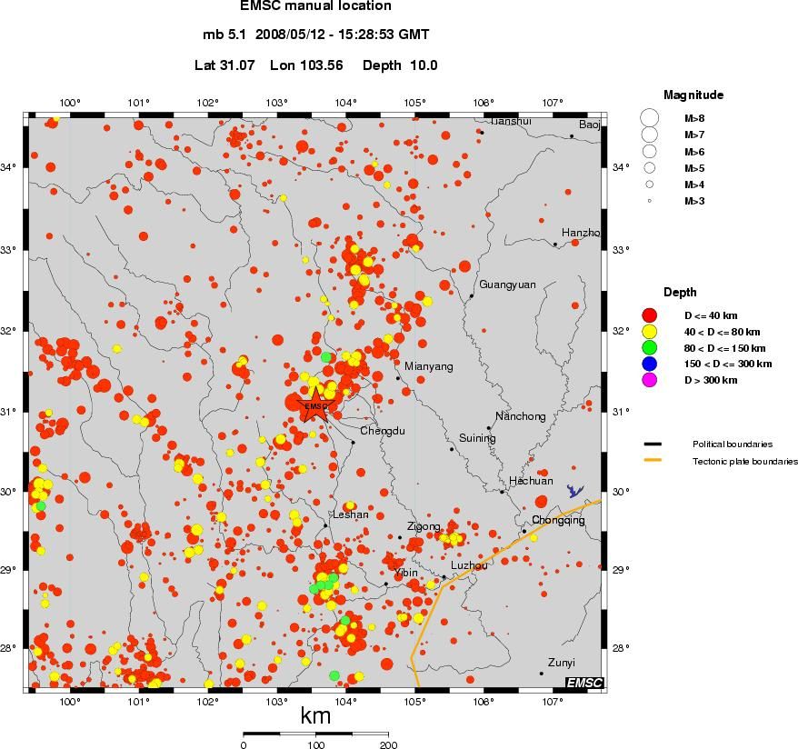 regional historical seismicity