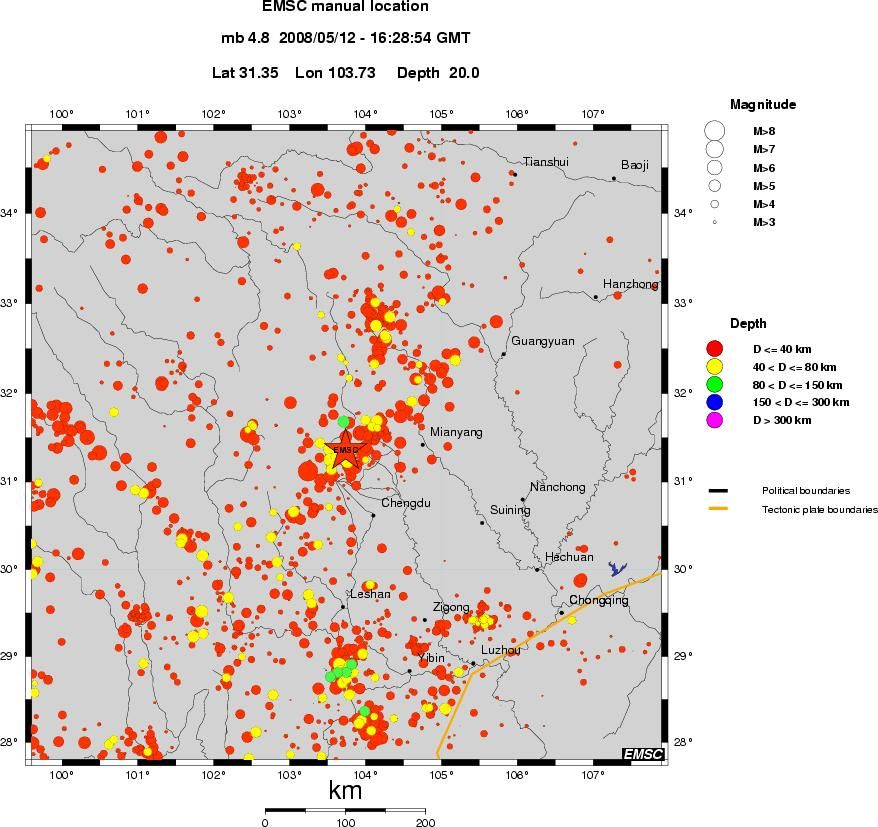 regional historical seismicity