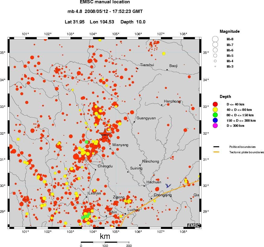 regional historical seismicity