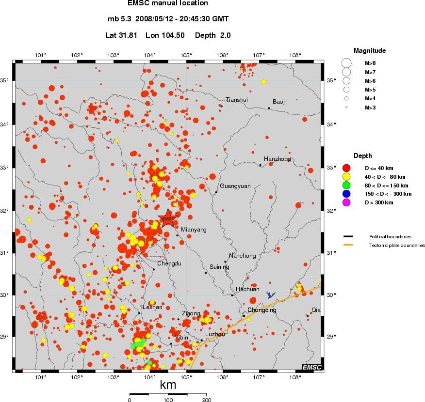 regional historical seismicity