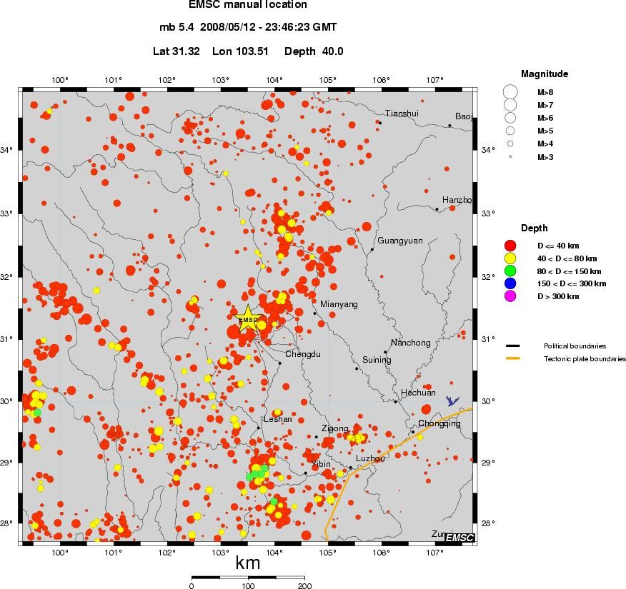 regional historical seismicity