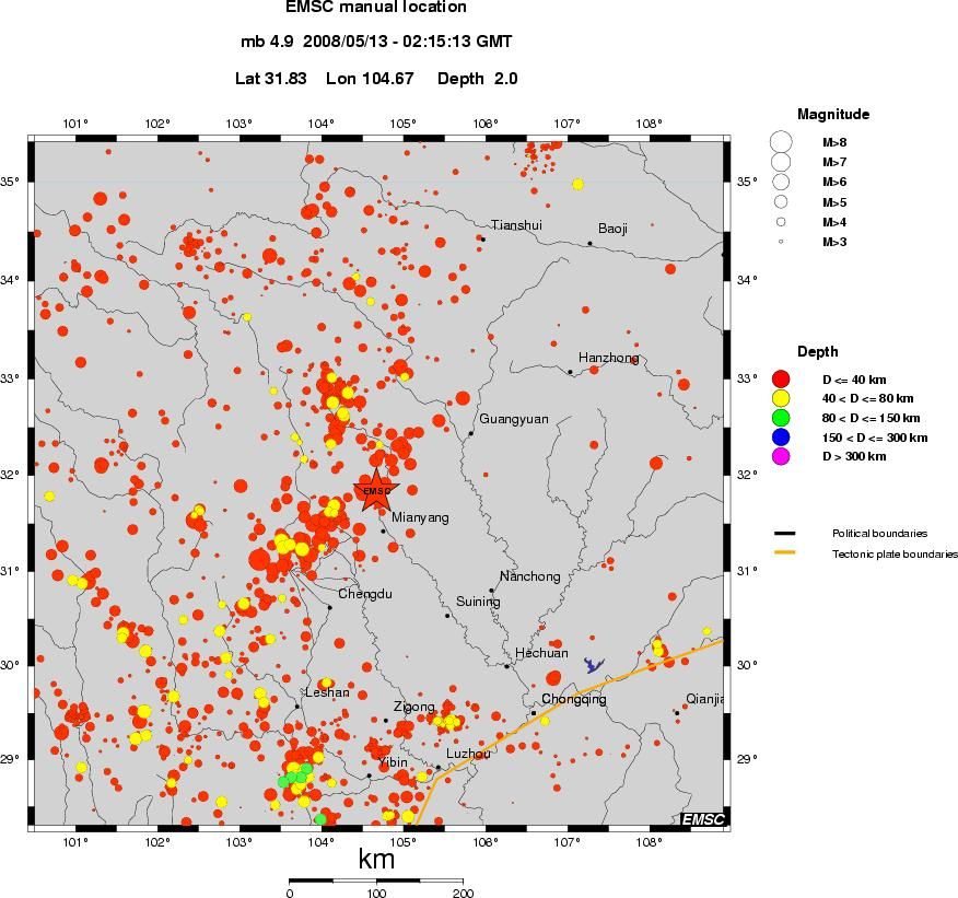 regional historical seismicity