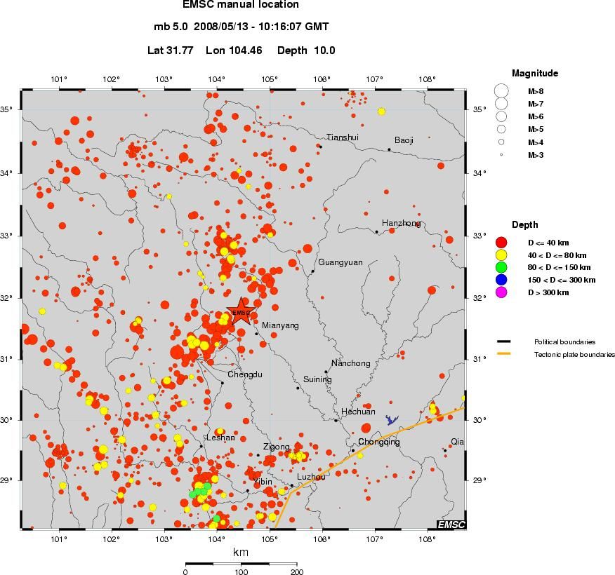 regional historical seismicity