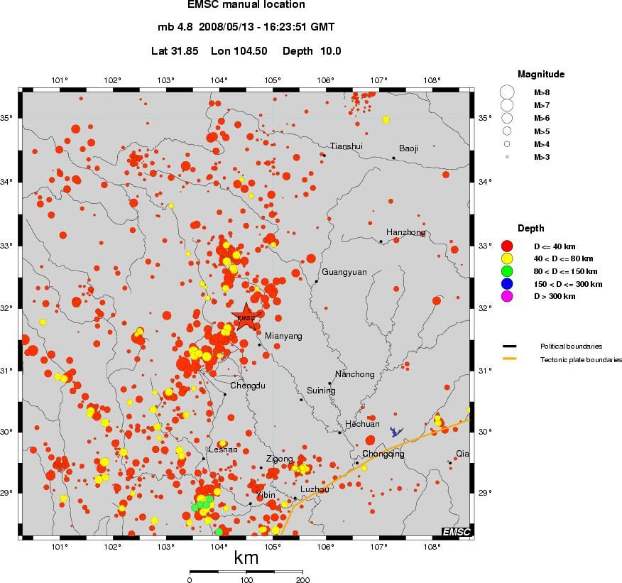 regional historical seismicity