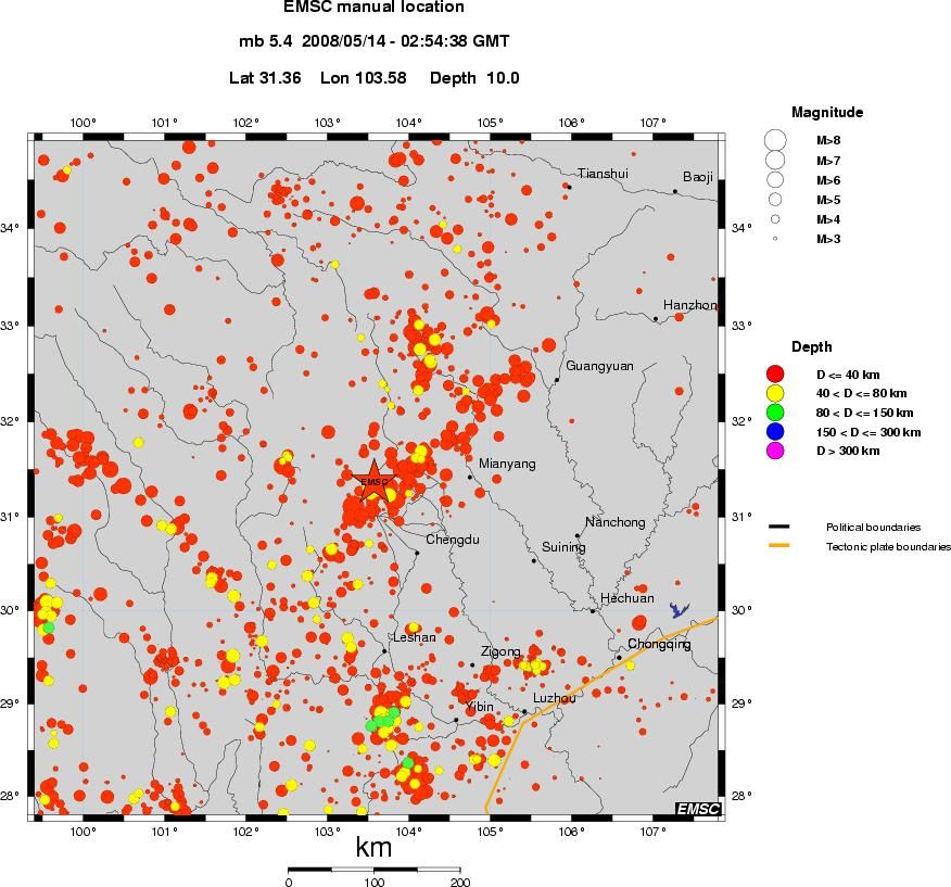 regional historical seismicity