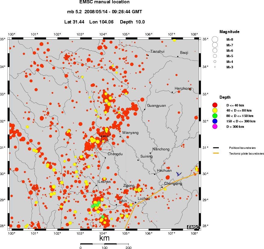 regional historical seismicity