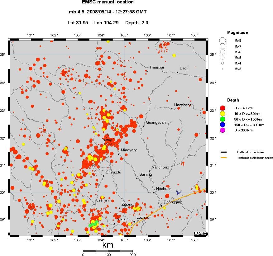 regional historical seismicity