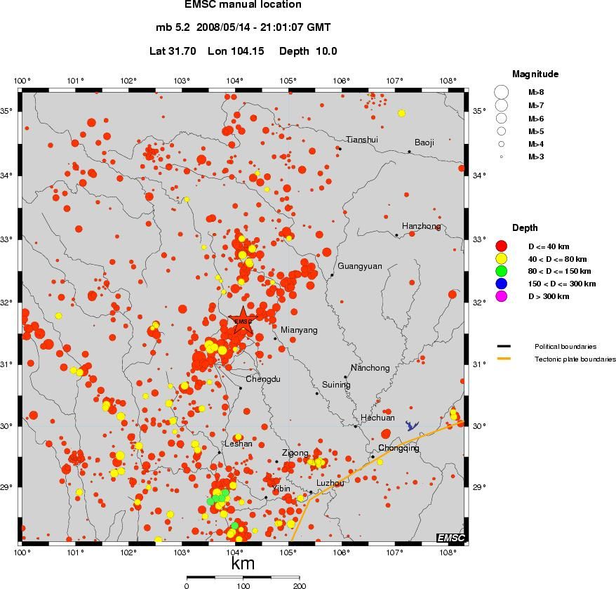regional historical seismicity