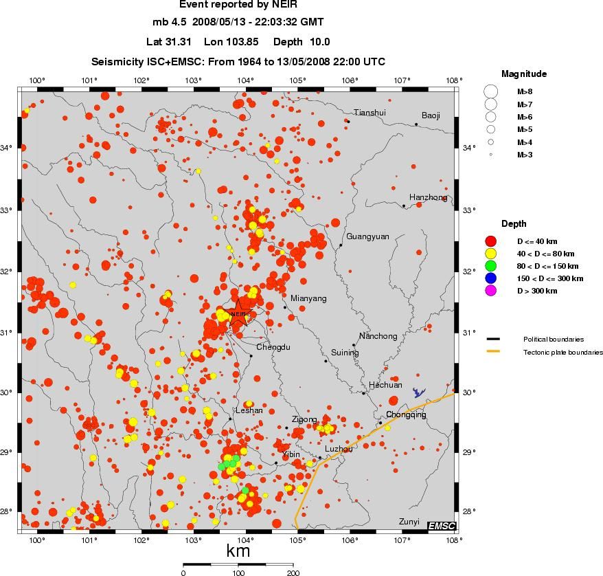 regional historical seismicity
