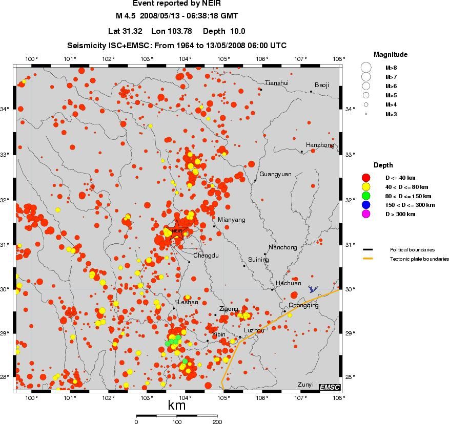 regional historical seismicity
