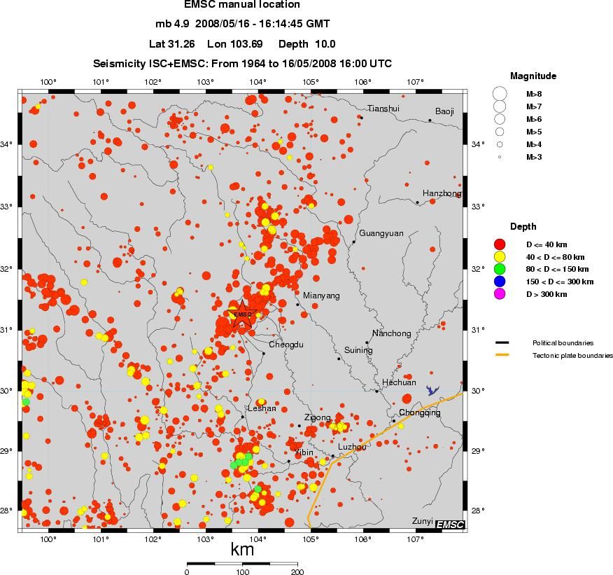 regional historical seismicity