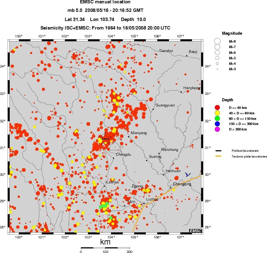 regional historical seismicity