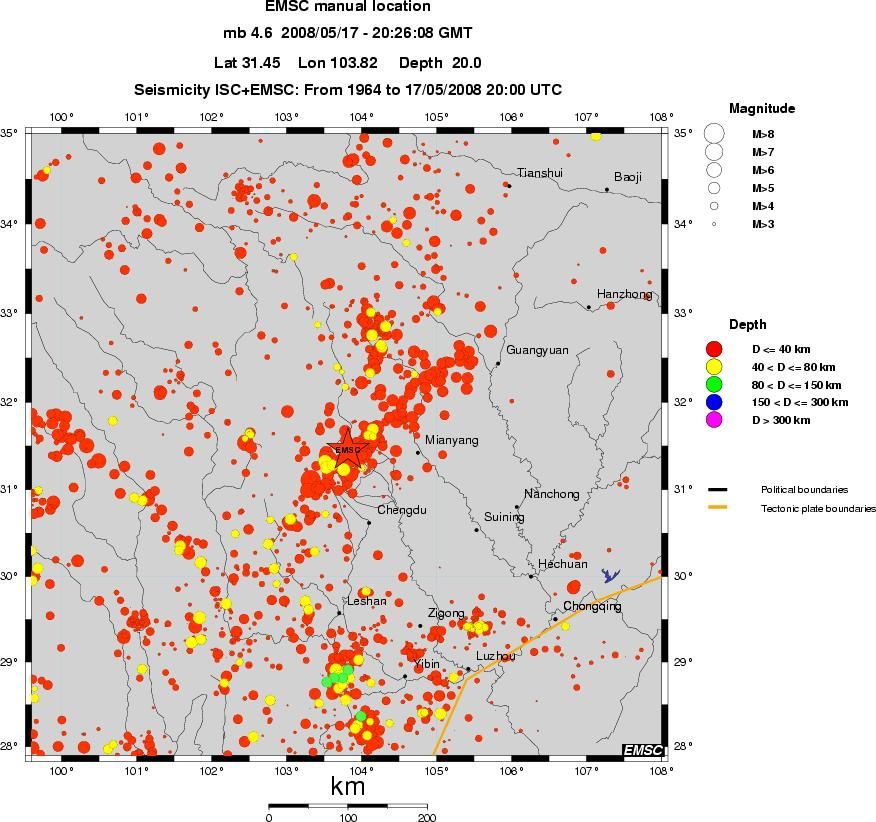 regional historical seismicity