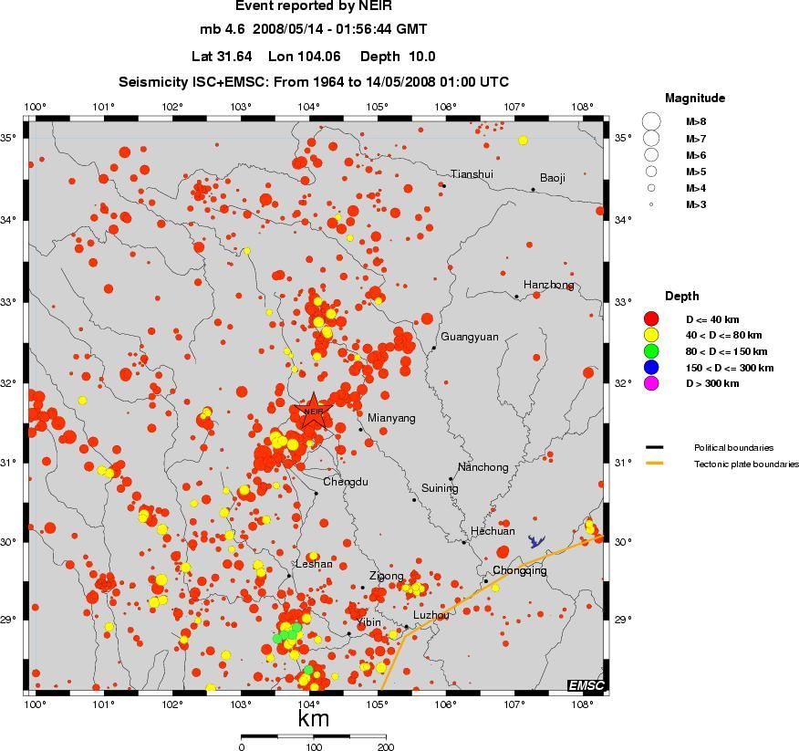regional historical seismicity