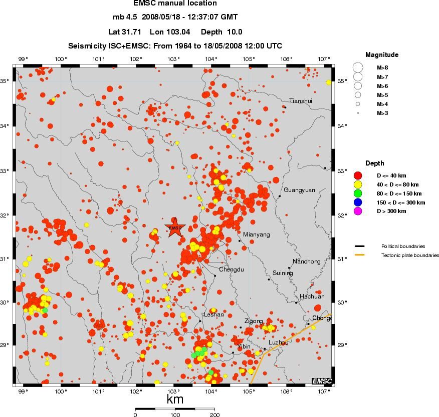 regional historical seismicity