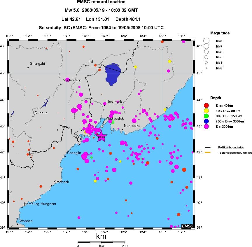 regional historical seismicity