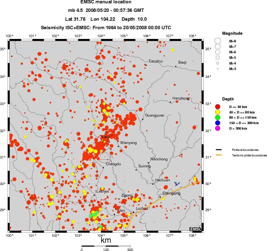 regional historical seismicity
