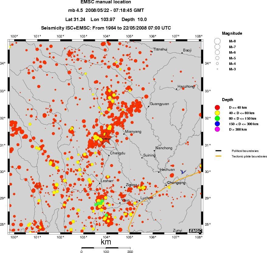regional historical seismicity