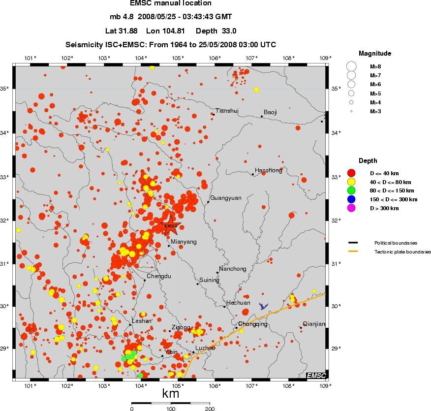 regional historical seismicity