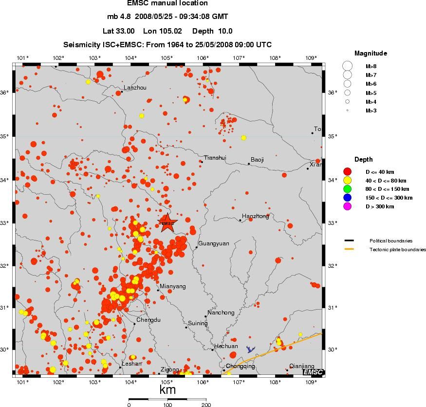 regional historical seismicity