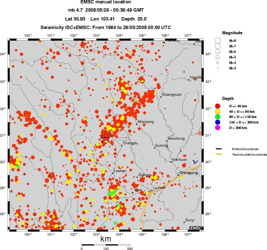 regional historical seismicity