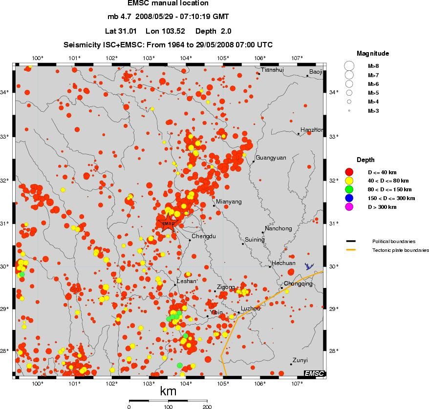 regional historical seismicity