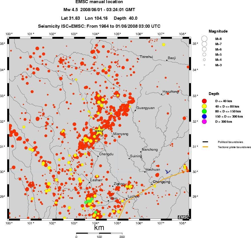 regional historical seismicity