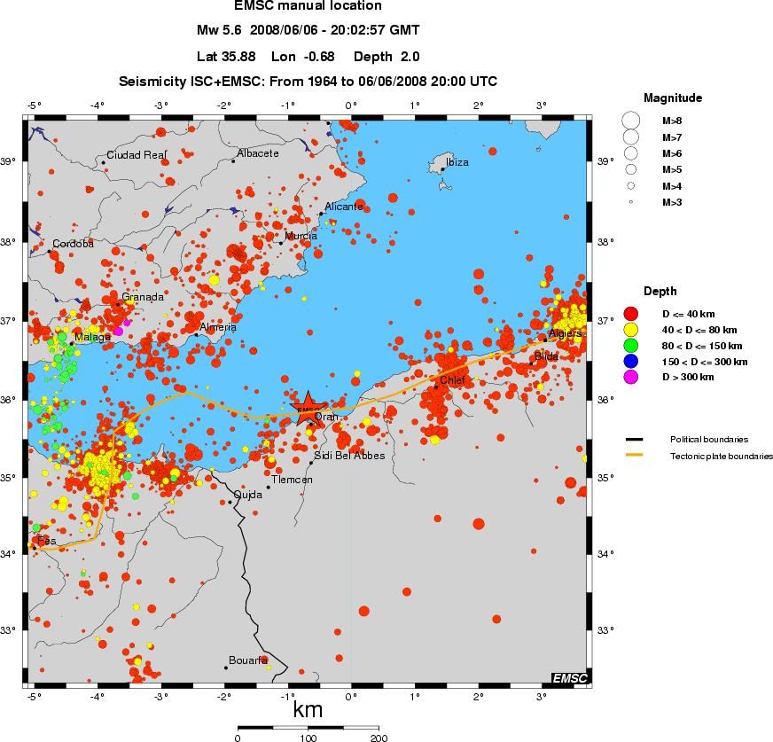 regional historical seismicity