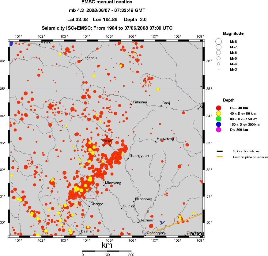 regional historical seismicity