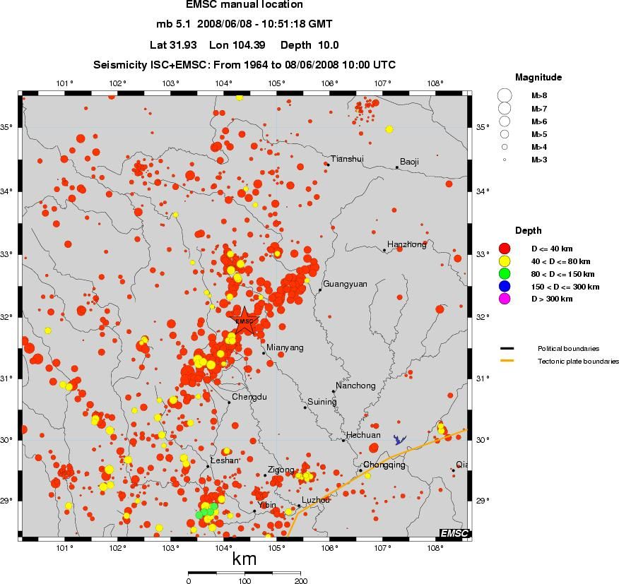 regional historical seismicity