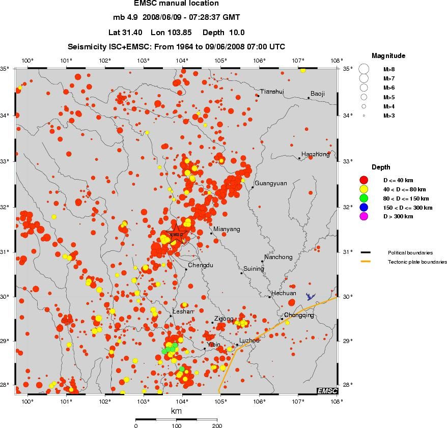 regional historical seismicity