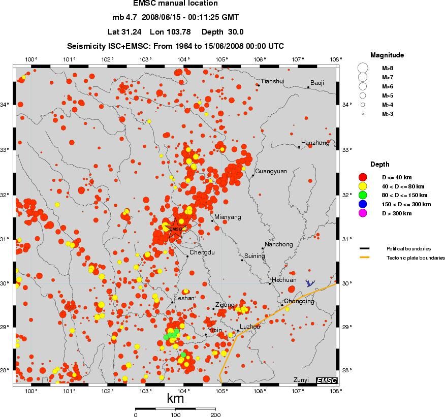 regional historical seismicity