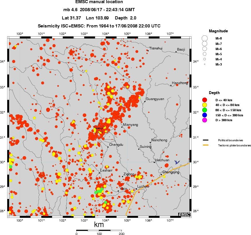 regional historical seismicity