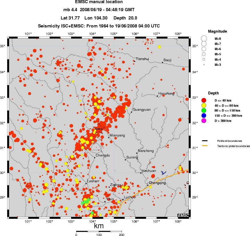 regional historical seismicity