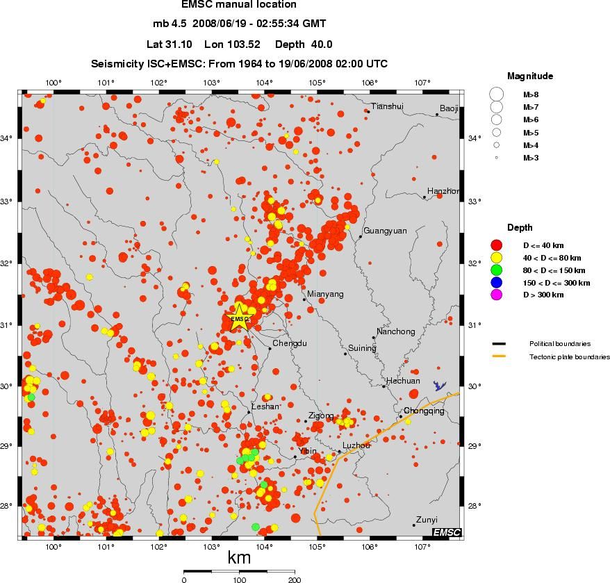 regional historical seismicity