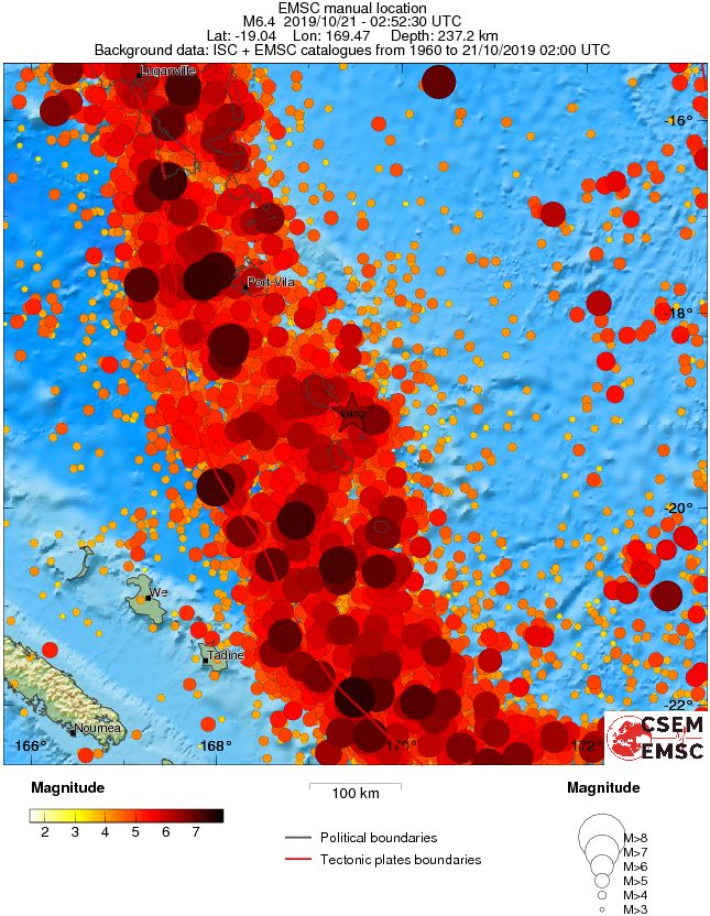 regional magnitude historical seismicity