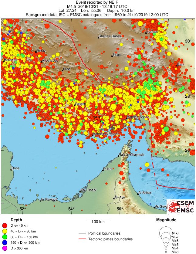 regional historical seismicity