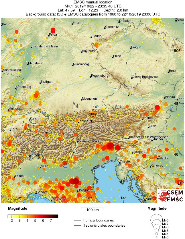 regional magnitude historical seismicity