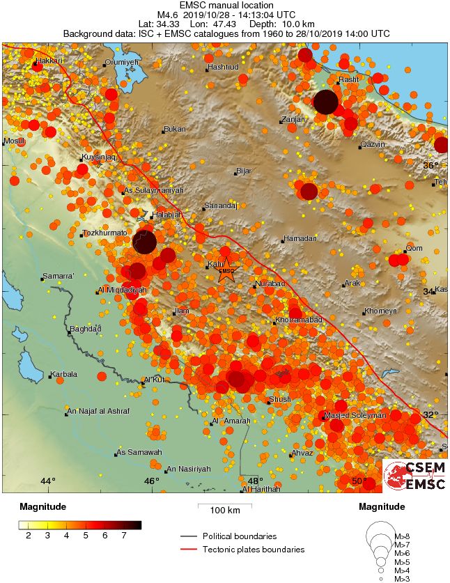 regional magnitude historical seismicity